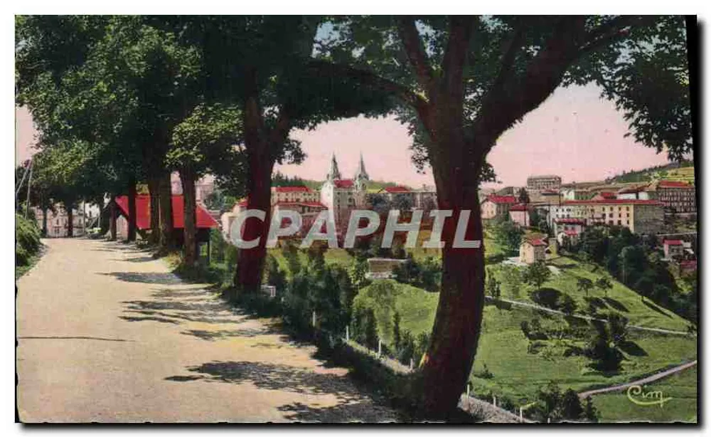 La Louvèze (Ardèche) — Vista general y Boulevard des Élégants — Foto Macon - Anverso
