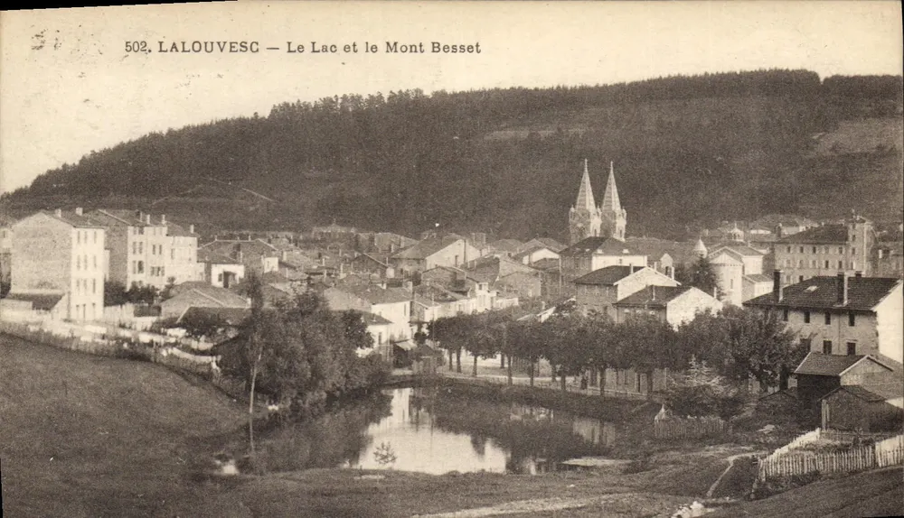 Lalouvesc — El Lago y el Mont Besset — Editor no identificado, n° 502 - Anverso