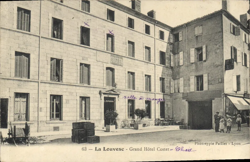 La Louvesc — Grand Hôtel Costet — Phototypie Pailliet - Lyon - Recto