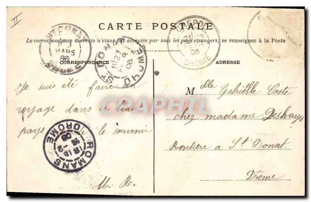 La Louvesc — Vista Geral — Editor: A. P. Béon - Verso