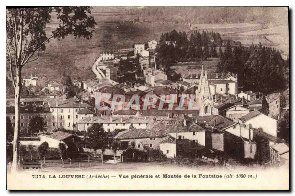 La Louvesc (Ardèche) — Allgemeiner Blick und Aufstieg zur Fontaine (Höhe 1050 m.) - Vorderseite