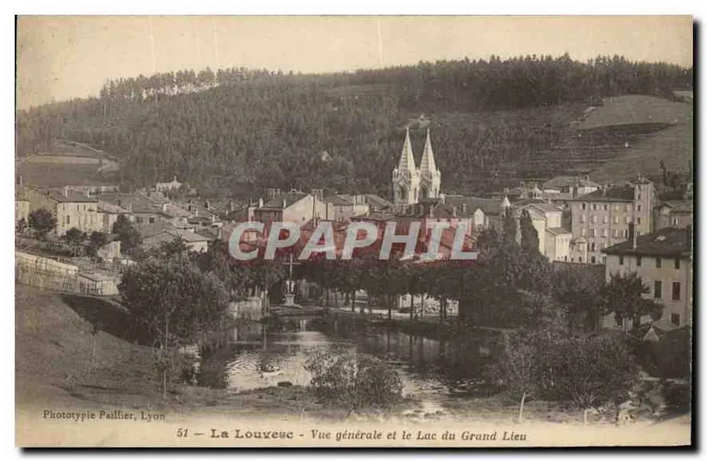 La Louvenc — Allgemeiner Blick und der See von Grand Lieu — Phototypie Paullier, Lyon, n°51 - Vorderseite