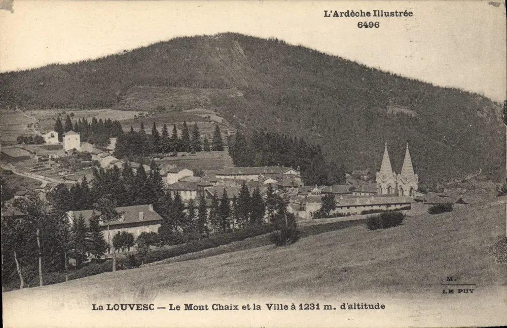 La LOUVESC — Mont Chaix und die Stadt auf 1231 m Höhe — Éditions de la Loire (Loire-Loire) 6496 - Vorderseite