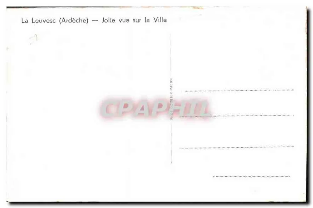 La Louvesc (Ardèche) — Schöne Ansicht der Stadt — Pim - Rückseite