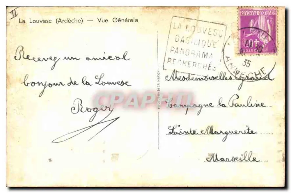 La Louvesc (Ardèche) — Vista Geral — Cim - Verso
