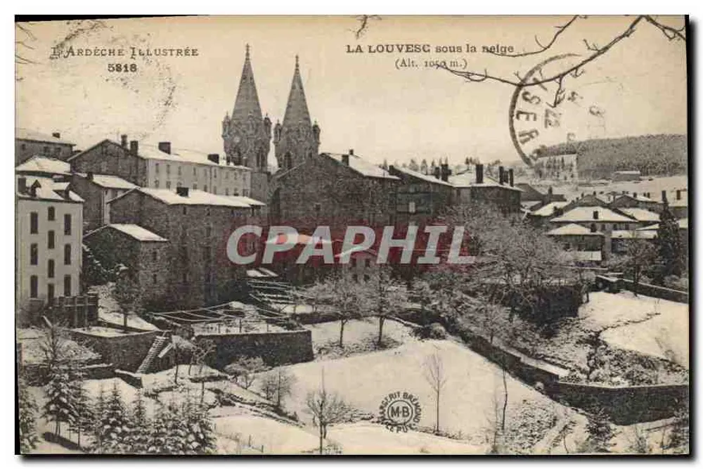 La Louvesg sous la neige — (Alt. 1050 m.) — L'Ardeche Illustrée n° 5818 - Recto