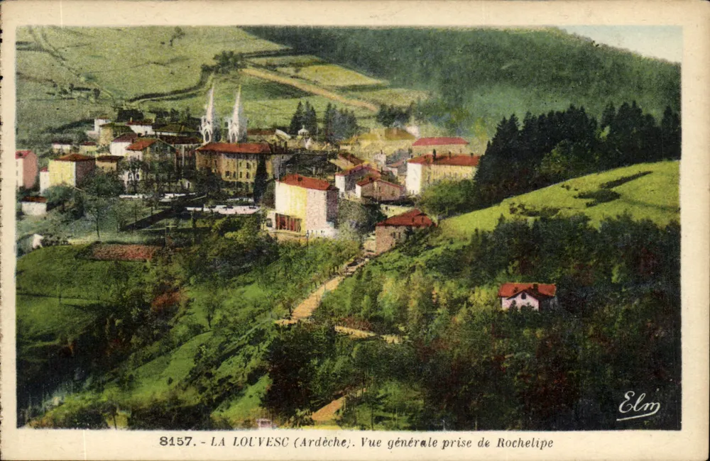 La Louvesc (Ardèche) — Allgemeiner Blick von Rochelipe — Verlag Elm, Nr. 8157 - Vorderseite