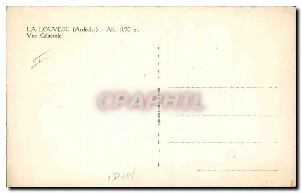 La Louvesc (Ardèche) — Vista Geral — Combiér Imprimeur - Verso
