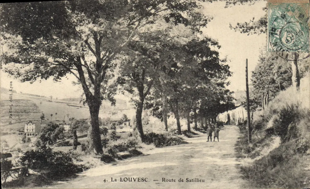 La LOUVESC — Estrada de Satillieu — D. Pafflet, editor Lyon, n°4 - Frente