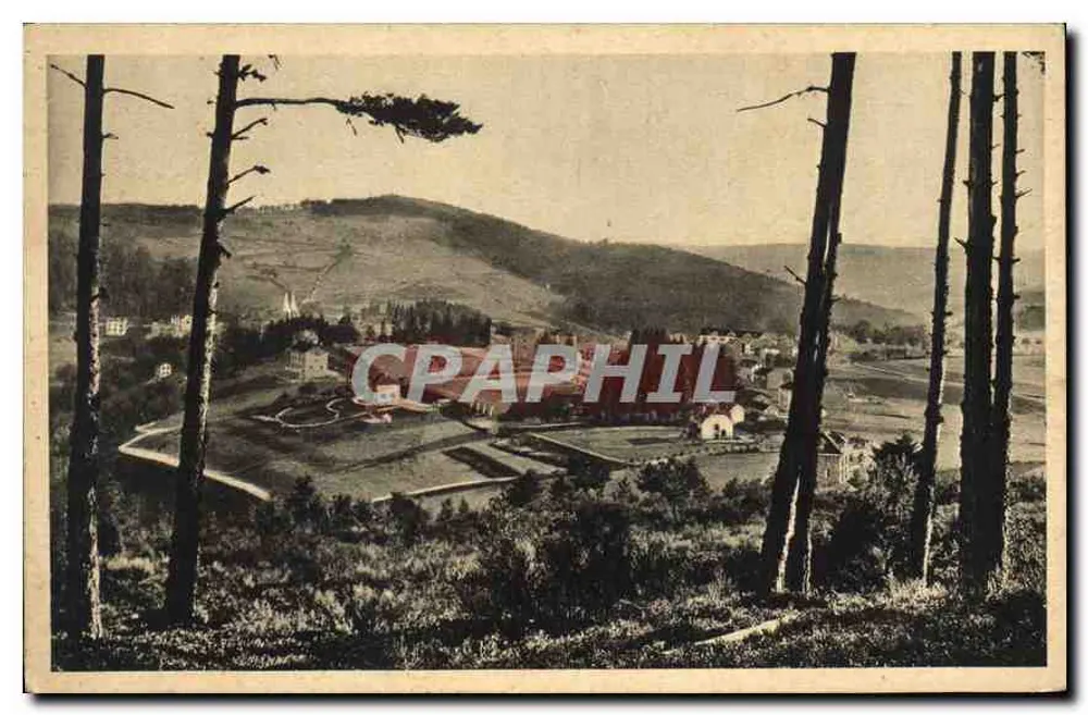 La Louvesc (Ardèche) — Allgemeiner Blick und Brunnen Saint-Régis — Hotel des Gérait — Verleger Héloïse Gravure & Fils, n°4 - Vorderseite
