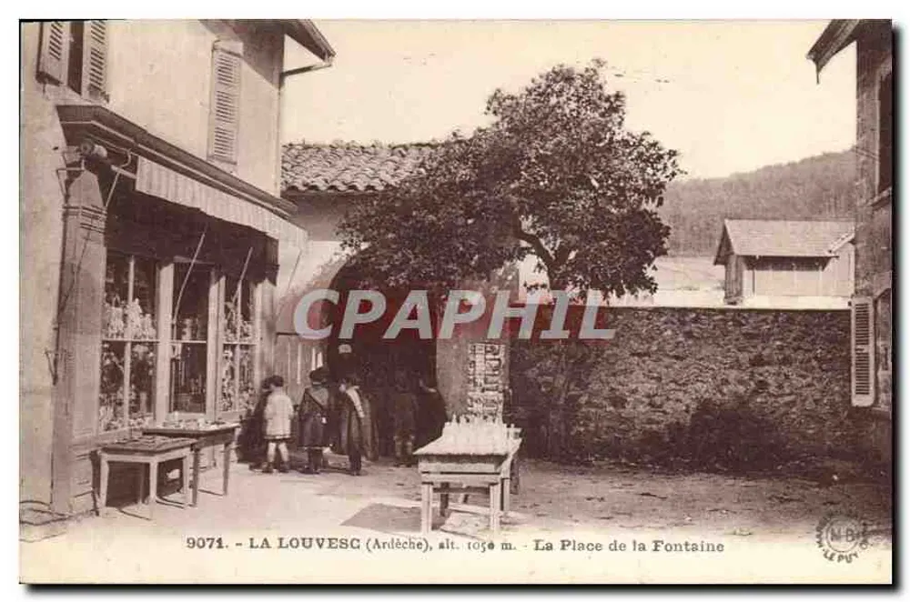 La Louvesc (Ardèche) — Place de la Fontaine — Éditions d'Art Régis Bédon - Vorderseite