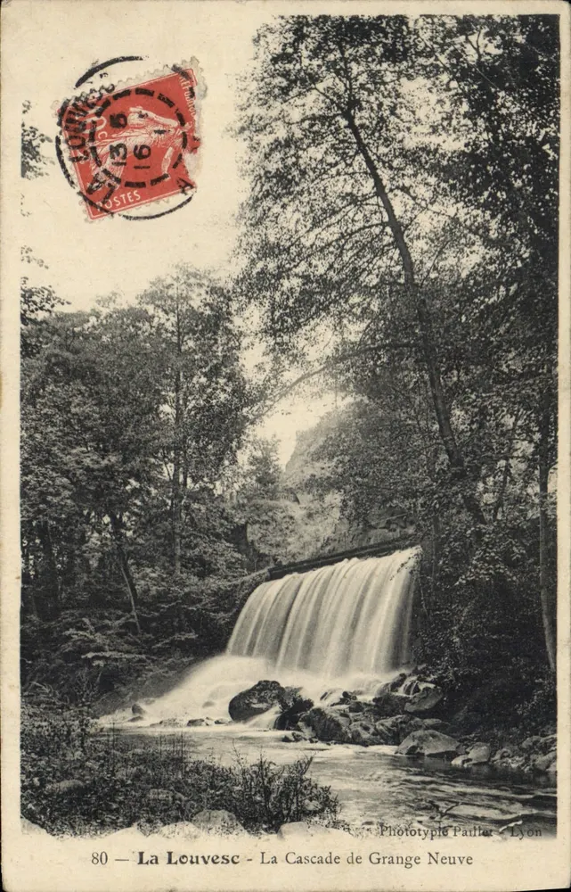 La Louvesc - De Waterval van Grange Neuve — Fototipie Pailler - Lyon, n°80 - Voorkant