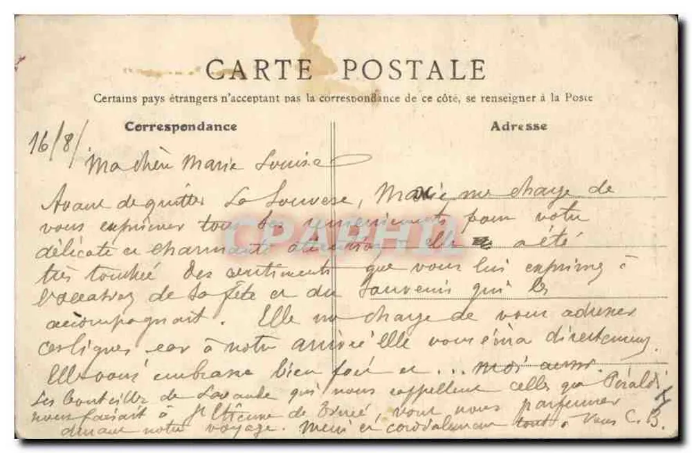La Louvesc - De Waterval van Grange Neuve — Fototipie Pailler - Lyon, n°80 - Achterkant