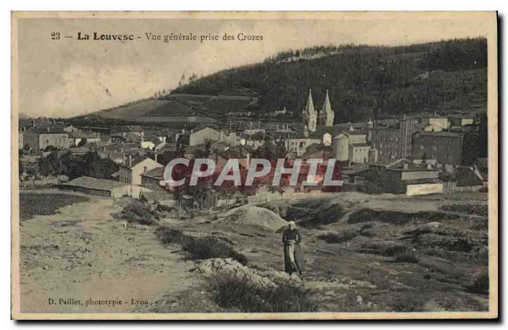 La Leuvesc — Allgemeiner Blick von den Crozes — D. Pailler, phototypie - Lyon - Vorderseite