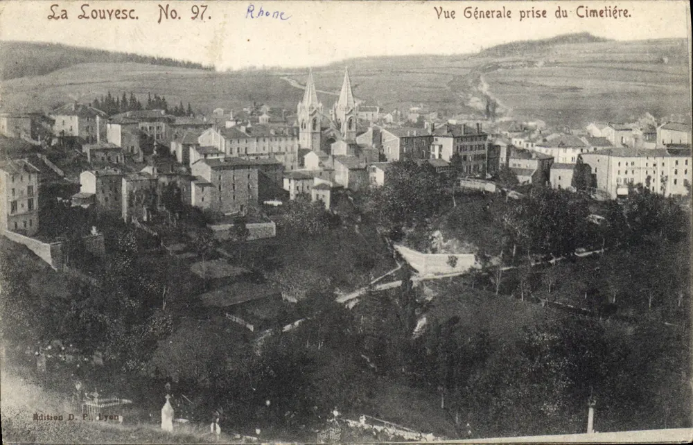 La Louvesc — Allgemeine Ansicht vom Friedhof — Edition D. P. Lyon, Nr. 97 - Vorderseite
