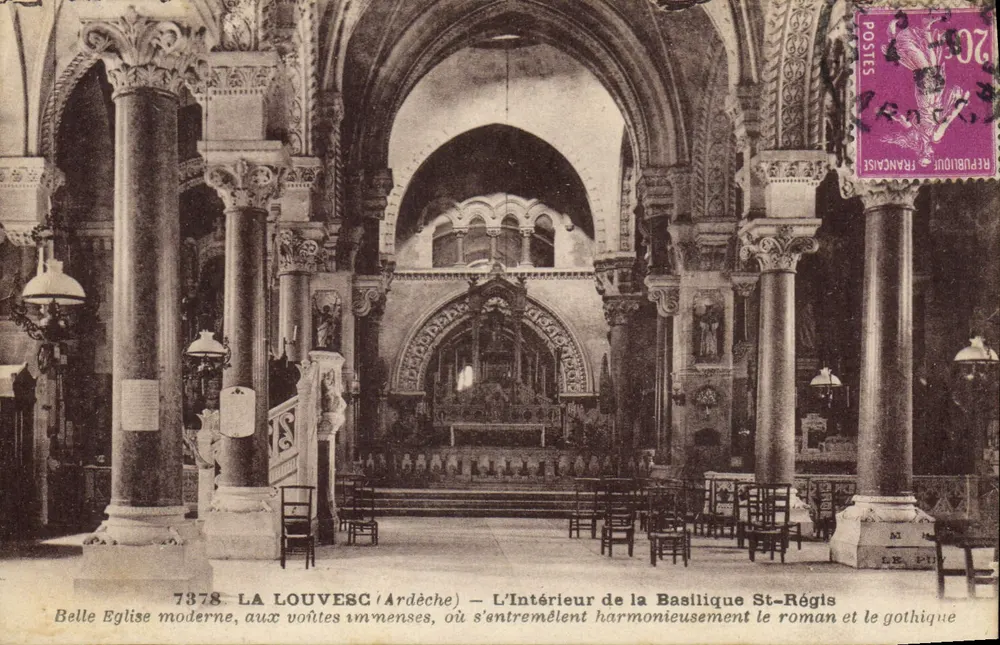 LA LOUVESC (Ardèche) — Innenansicht der Basilika St-Régis — Éditions d'Art Margont-Le Puy - Vorderseite
