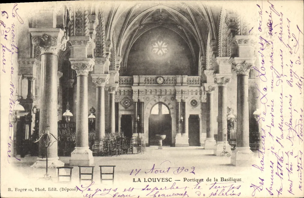La Louvesc — Portal da Basílica — R. Foger, Fot. Edit. (Depositado) - Frente