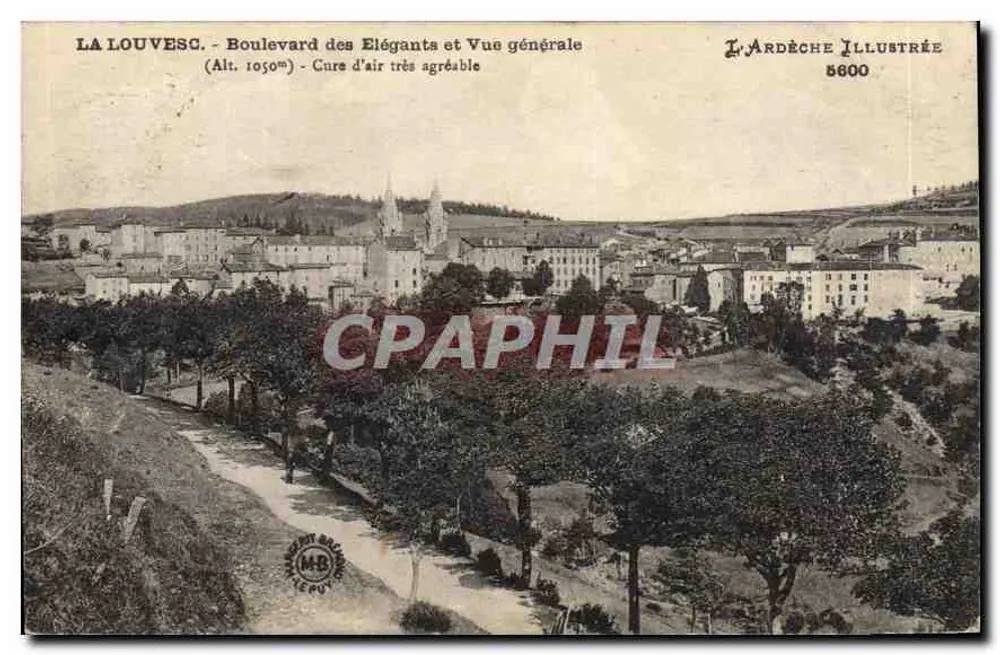 La Louvesc - Boulevard des Élégants und allgemeiner Blick — L'Ardeche Illustrée 5600 - Vorderseite