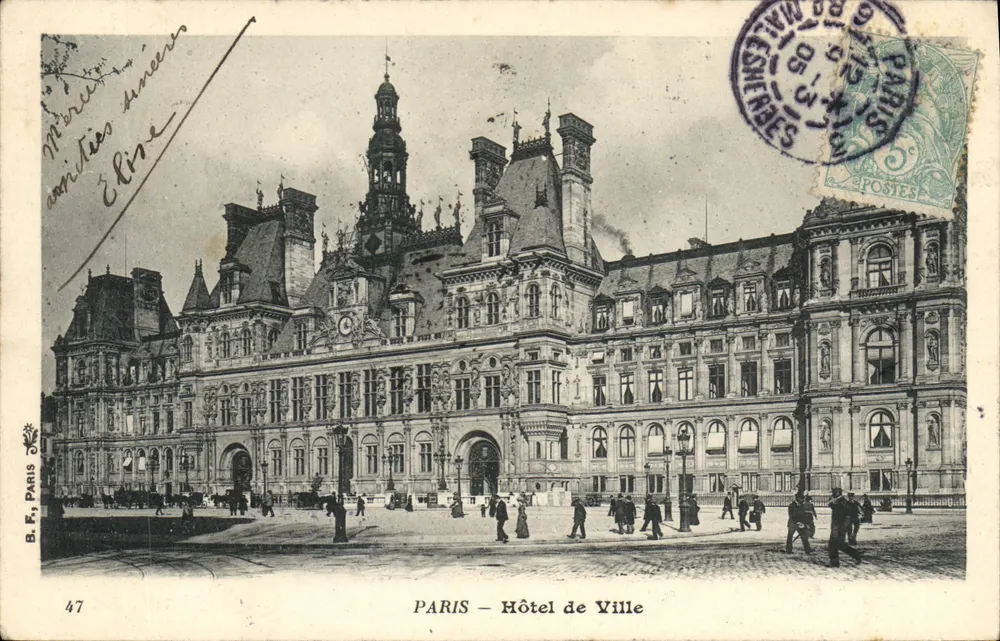 PARIS — Hotel de Ville — B.F. PARIS n°47 - Frente