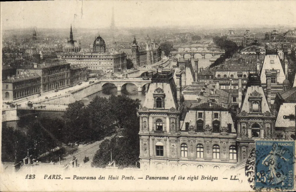 PARIS — Panorama des Huit Ponts — LL. — éditeur LL. — n° 123 - Frente