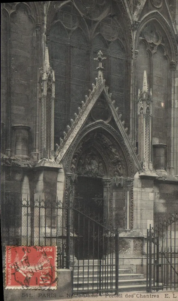 Paris — Notre-Dame — Portal der Chantres E. L. - Vorderseite
