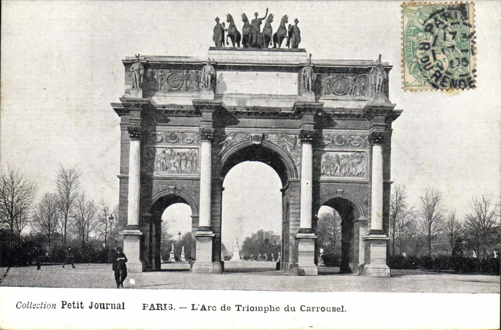 Paris — O Arco do Triunfo do Carrousel — Coleção Petit Journal - Frente