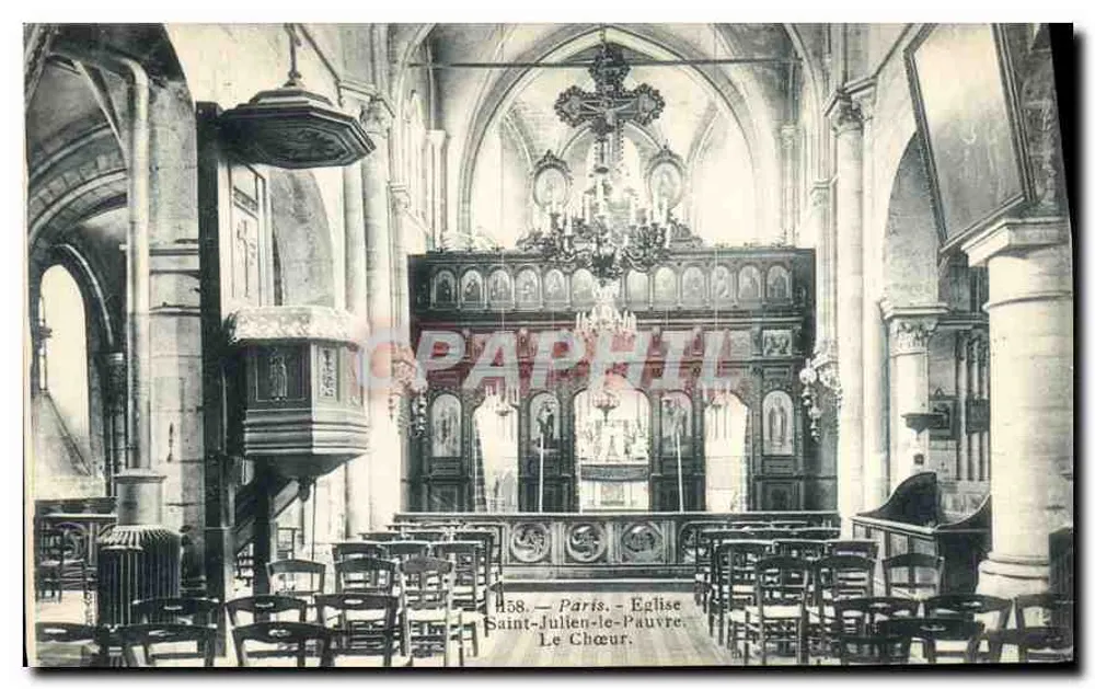 Kirche Saint-Julien-le-Pauvre — Der Chor — Paris - Vorderseite