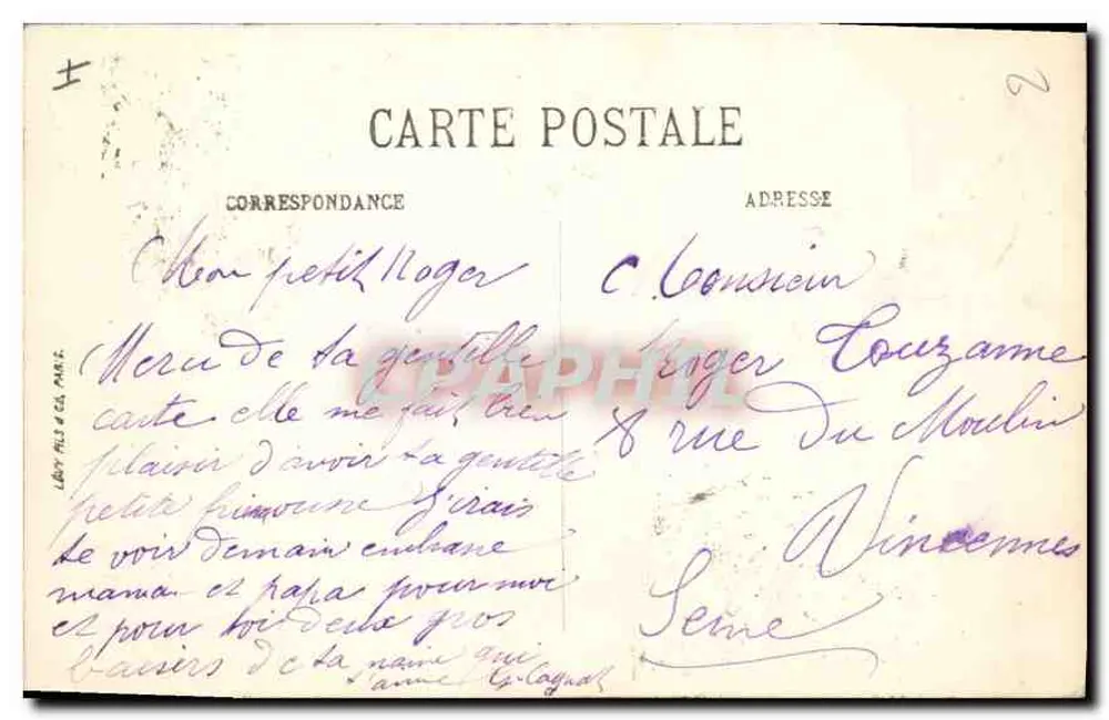 Paris — Die Heilige Kapelle und das Palais de Justice — LL. n°778 - Rückseite