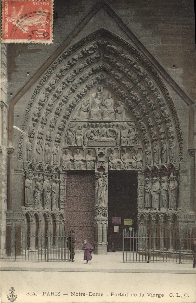 PARIS — Notre-Dame — Portal der Jungfrau — C.L.C. n°314 - Vorderseite
