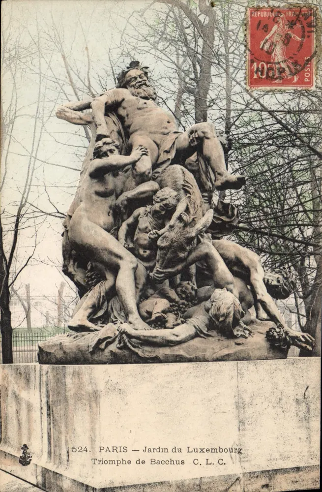 Triunfo de Baco — Jardim do Luxemburgo — C.L.C. n°524 - Frente