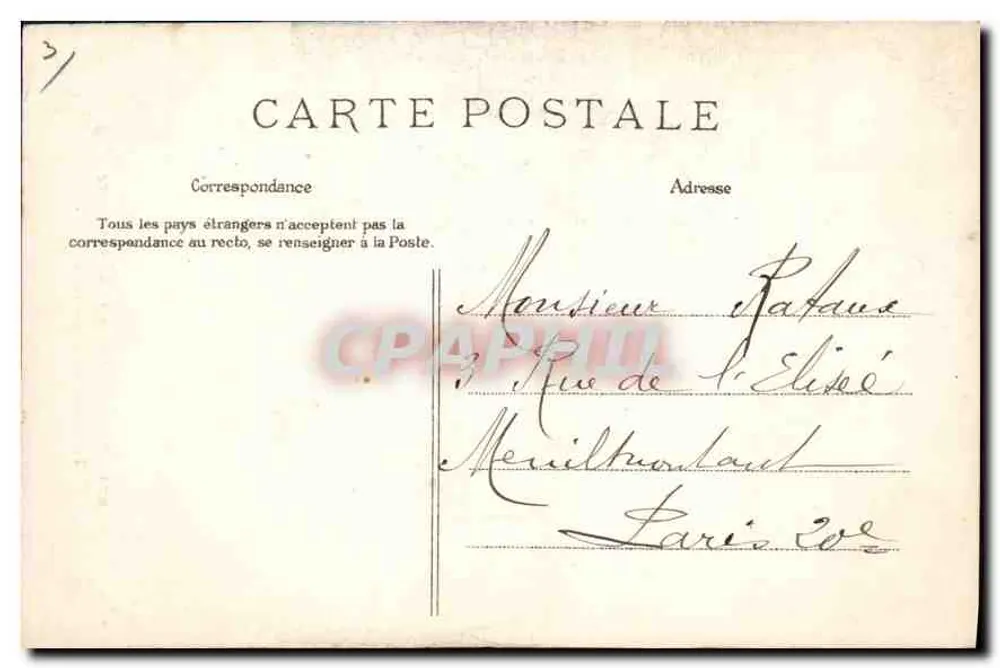 Triunfo de Baco — Jardim do Luxemburgo — C.L.C. n°524 - Verso
