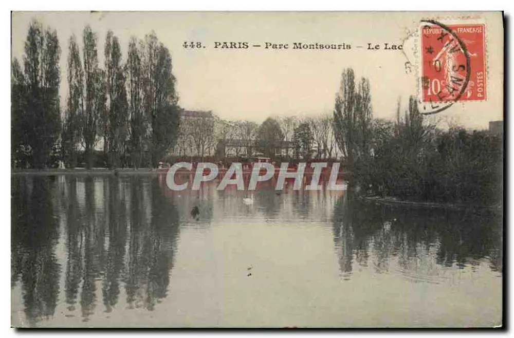PARIS — Parc Montsouris — O Lago — editor desconhecido, n° 448 - Frente