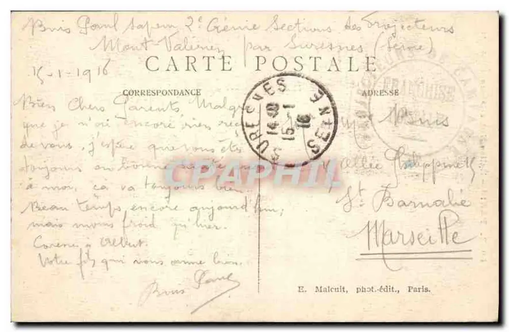 Paris — Igreja de Nossa Senhora — E. M. n° 5062 - Verso