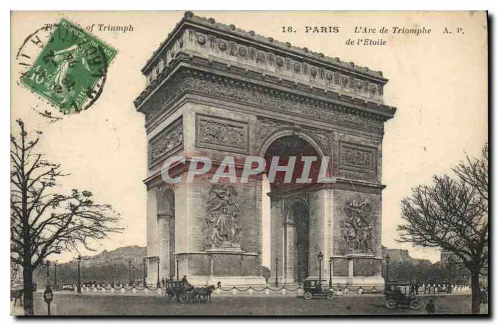 Paris — O Arco do Triunfo — A. P. (editor) - Frente