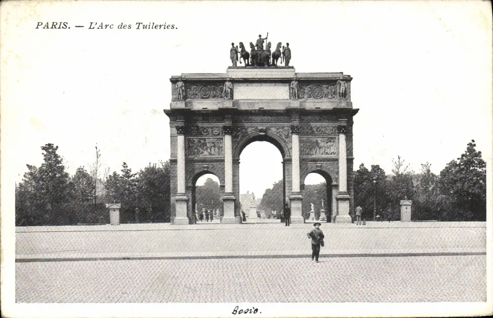 Paris — Arco das Tuileries — Bosio. - Frente