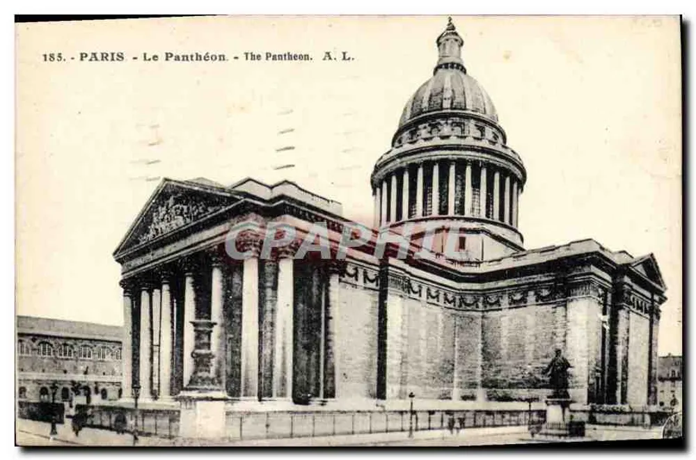 Paris - O Panteão — vista arquitetônica — A.L. n°185 - Frente