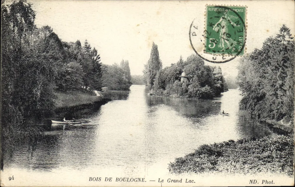 Bois de Boulogne — Der Große See — ND. Phot. - Vorderseite