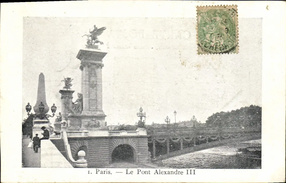 Paris — O Ponte Alexandre III — Coleção do Petit Parisien, No 1 - Frente