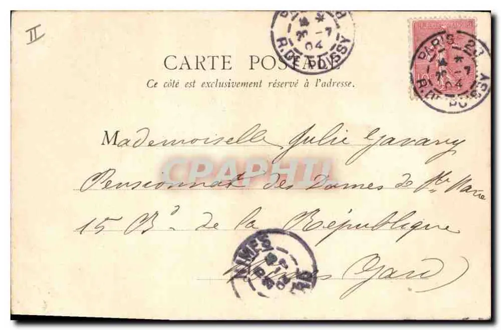 Estatua de Luís XIII — Paris — B.F., Paris, n° 143 - Verso
