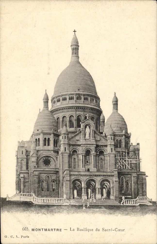 Montmartre — Die Basilika des Heiligen Herzens — G. C. A. Paris, n° 665 - Vorderseite