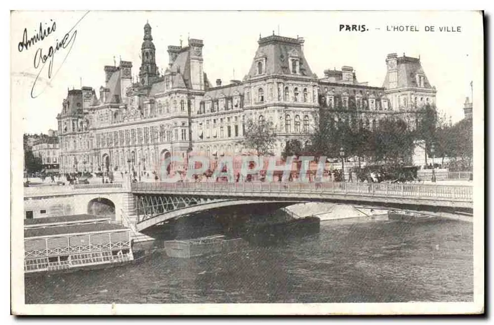 Paris — O Hotel de Ville — editor Graphithi - Frente