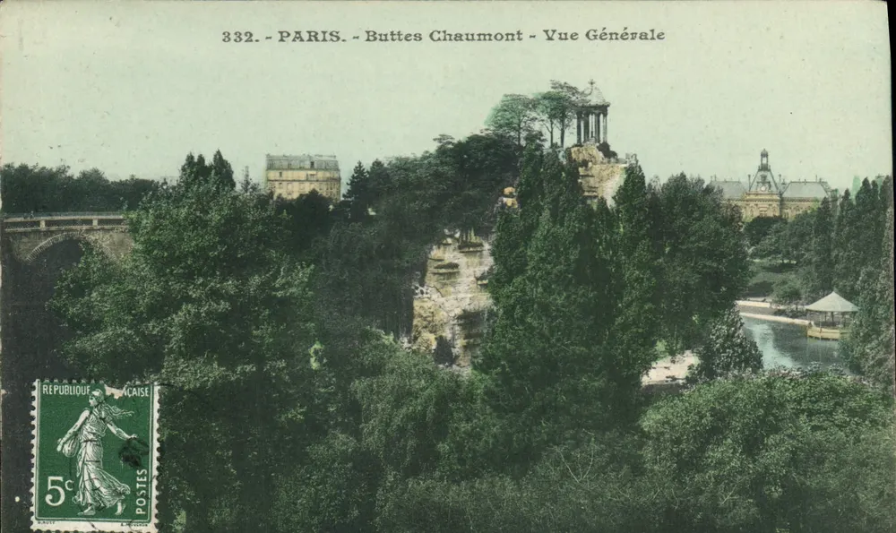 Paris - Buttes Chaumont - Visão Geral — editor desconhecido, n° 332 - Frente
