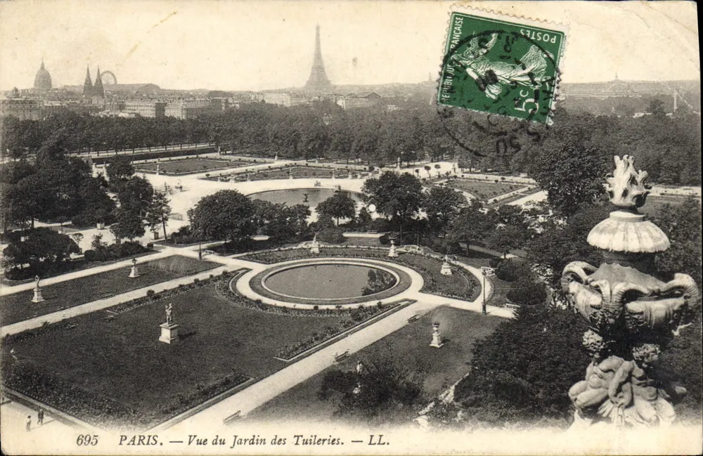 PARIS — Ansicht des Tuileries-Gartens — LL. — n° 695 - Vorderseite