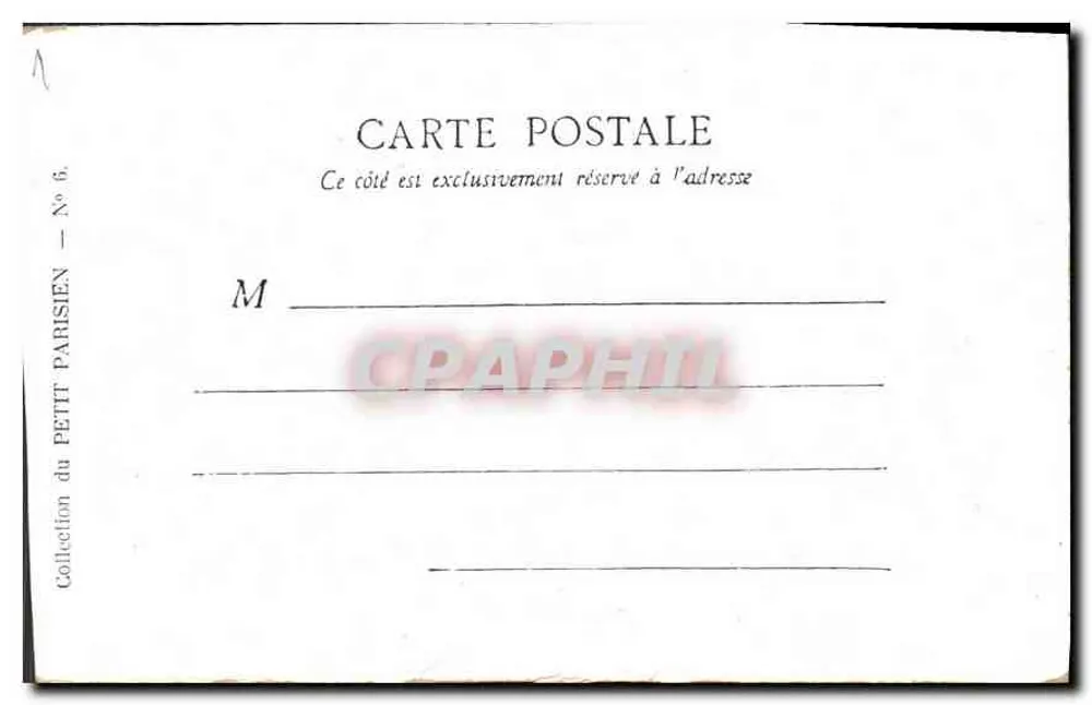 Paris — O Panteão — Coleção do Petit Parisien, n° 6 - Verso
