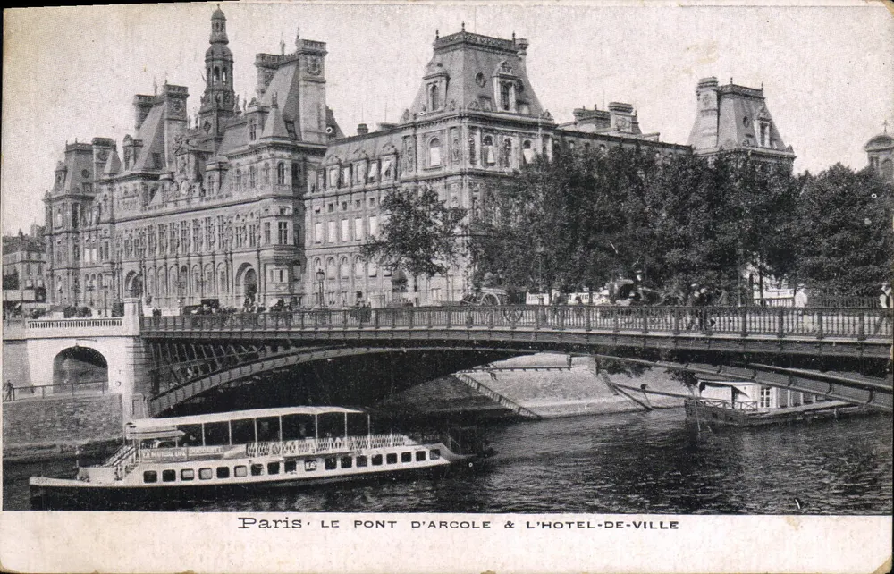 Paris — Der Pont d'Arcole & das Hotel-de-Ville — Verlag nicht sichtbar - Vorderseite