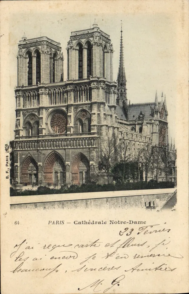 Paris — Catedral Notre-Dame — B.F. Paris, n°64 - Frente