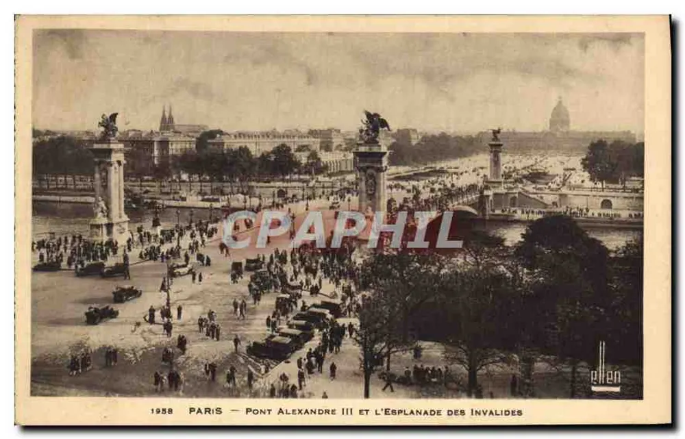 Paris — Brücke Alexandre und die Esplanade der Invaliden — Verlag Ellen - Vorderseite