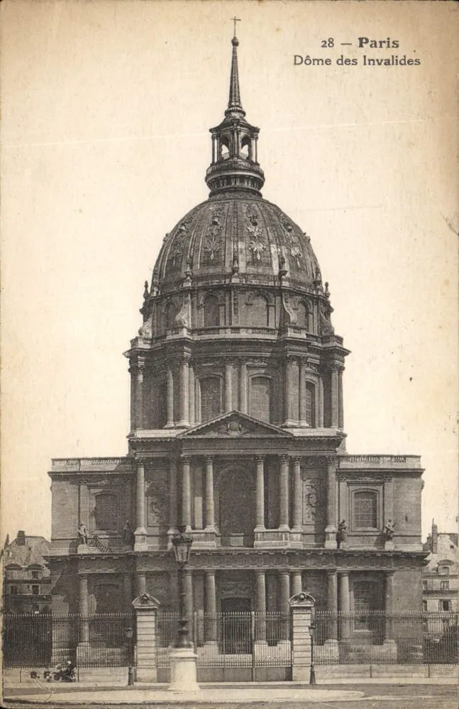 Dôme dos Invalidos — Paris — editor não identificado, n° 28 - Frente