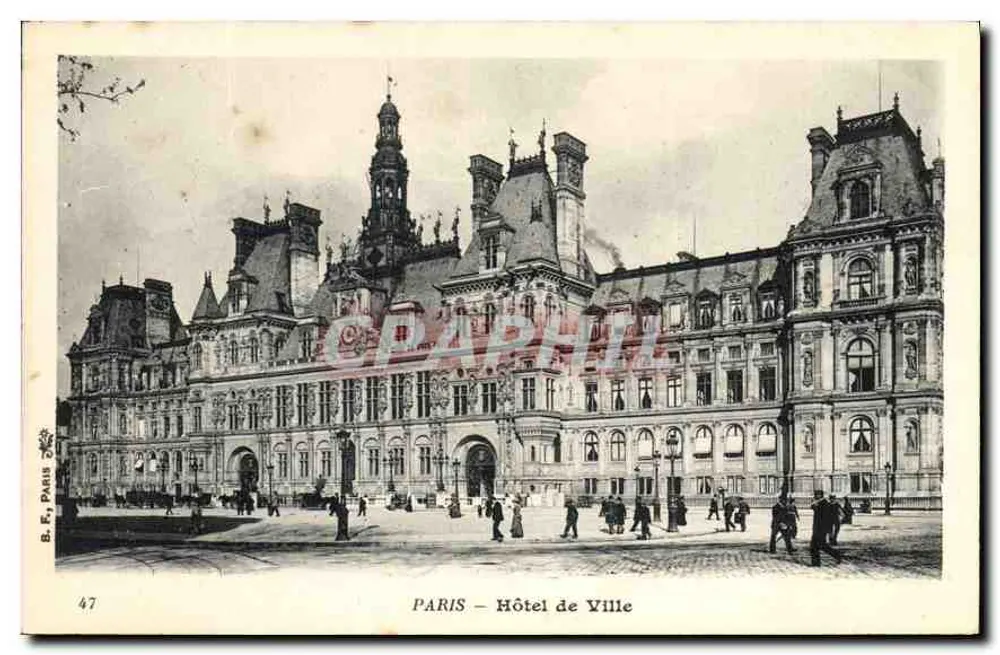 PARIS – Hôtel de Ville — B. E. PARIS, n° 47 - Voorkant