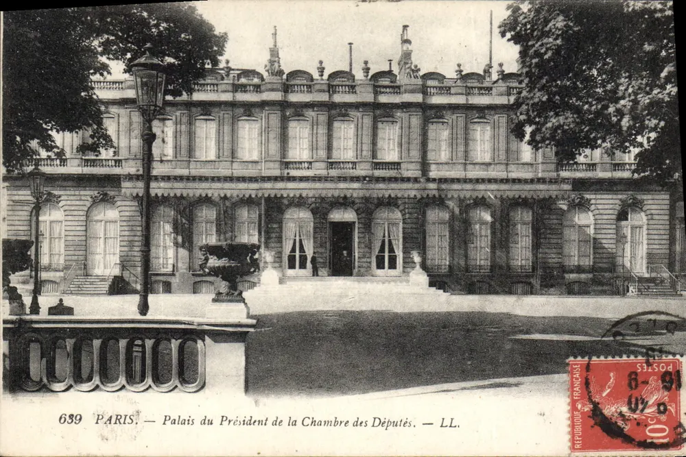 Paris — Palast des Präsidenten der Abgeordnetenkammer — LL. Nr. 639 - Vorderseite